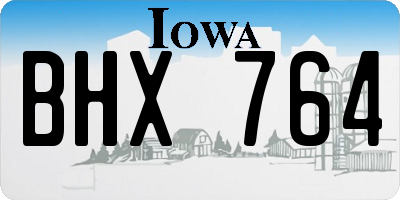 IA license plate BHX764