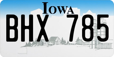 IA license plate BHX785