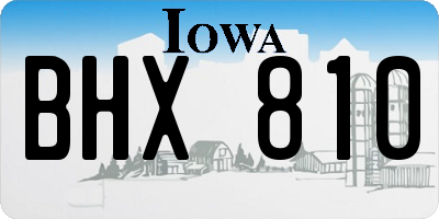 IA license plate BHX810