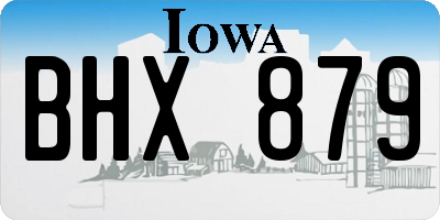 IA license plate BHX879