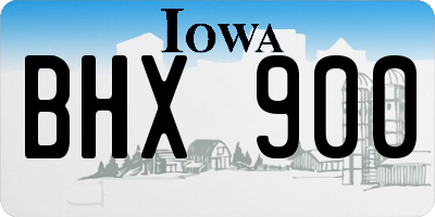 IA license plate BHX900