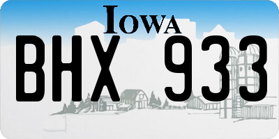 IA license plate BHX933