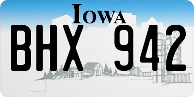 IA license plate BHX942