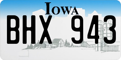 IA license plate BHX943