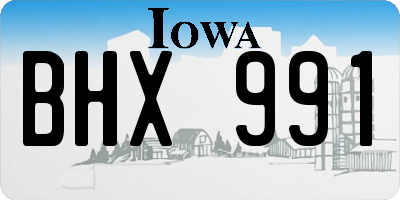 IA license plate BHX991