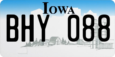 IA license plate BHY088