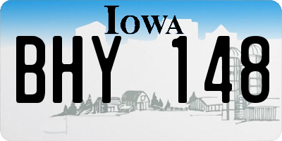 IA license plate BHY148