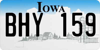 IA license plate BHY159