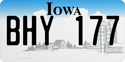 IA license plate BHY177