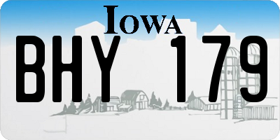 IA license plate BHY179