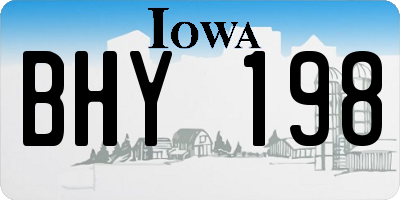 IA license plate BHY198