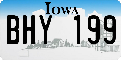 IA license plate BHY199