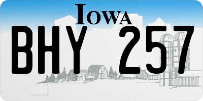 IA license plate BHY257