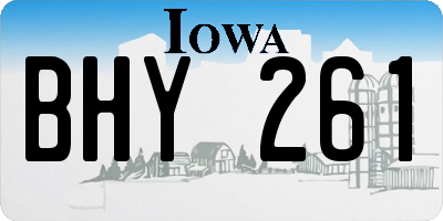 IA license plate BHY261