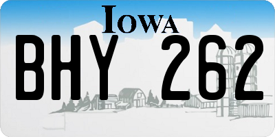 IA license plate BHY262