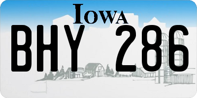 IA license plate BHY286