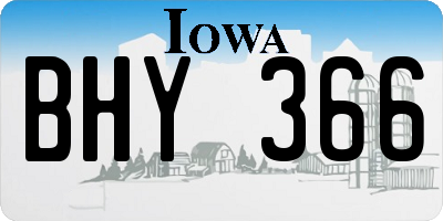 IA license plate BHY366