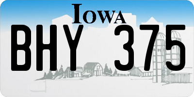 IA license plate BHY375