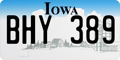 IA license plate BHY389
