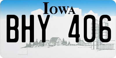IA license plate BHY406