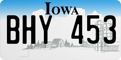 IA license plate BHY453