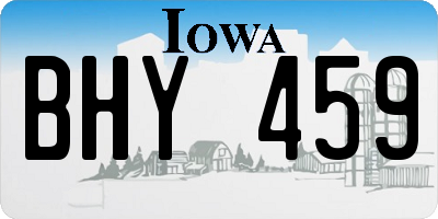 IA license plate BHY459