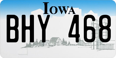 IA license plate BHY468