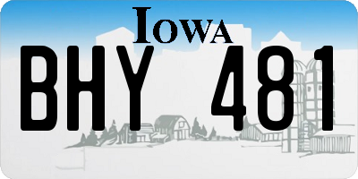 IA license plate BHY481