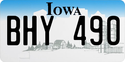 IA license plate BHY490