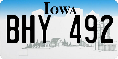 IA license plate BHY492