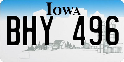 IA license plate BHY496