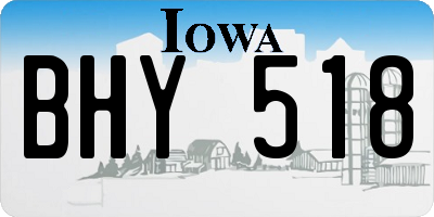 IA license plate BHY518