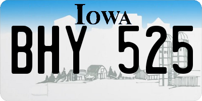 IA license plate BHY525