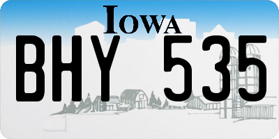 IA license plate BHY535