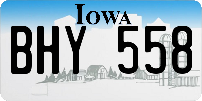 IA license plate BHY558