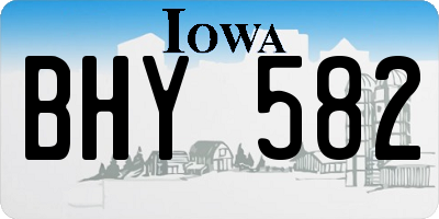 IA license plate BHY582