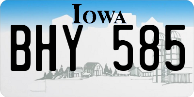IA license plate BHY585