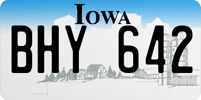 IA license plate BHY642
