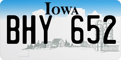 IA license plate BHY652