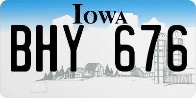 IA license plate BHY676