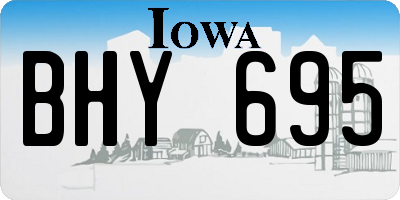 IA license plate BHY695