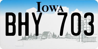 IA license plate BHY703