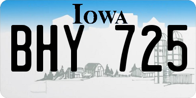 IA license plate BHY725