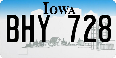 IA license plate BHY728