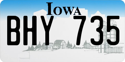 IA license plate BHY735