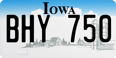 IA license plate BHY750