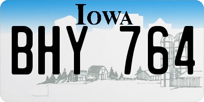 IA license plate BHY764
