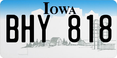IA license plate BHY818