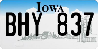 IA license plate BHY837
