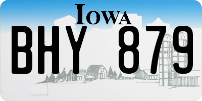 IA license plate BHY879